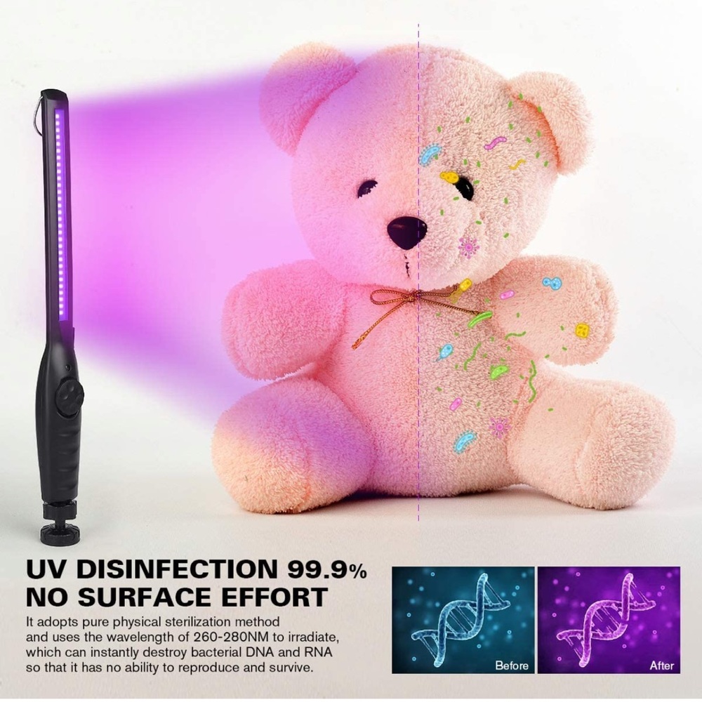 UV light sanitizing disinfectant wand